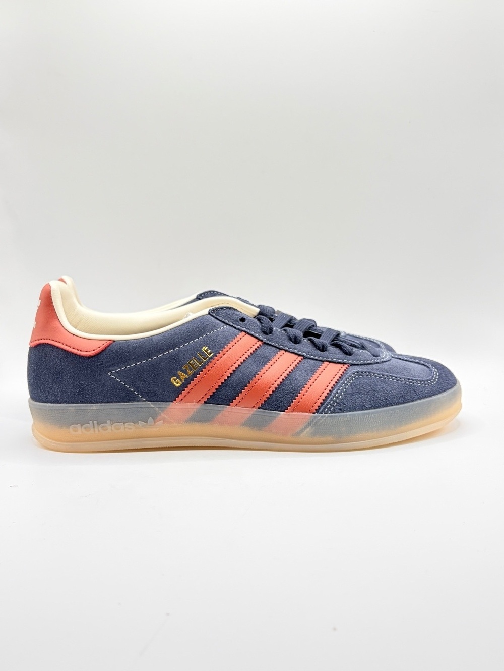 Adidas Gazelle Indoor Size 8 Navy Blue and Red Suede Sneakers